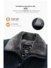 Woodpecker Men's Fleece-Lined Winter Jacket: Thick, Cotton-Padded, Cold-Proof Coat for Middle-Aged and Elderly.