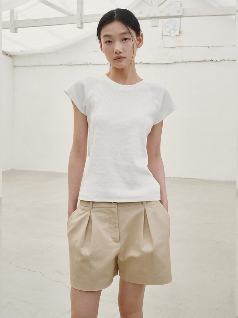 NOUVE Raglan Round T-Shirt - Ivory