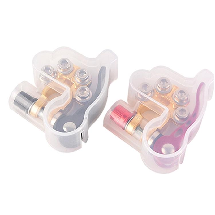 Positive Negative Battery Cable Ends 4 Way Quick Disconnect Battery Terminals Connector with Wrench Easy Installation