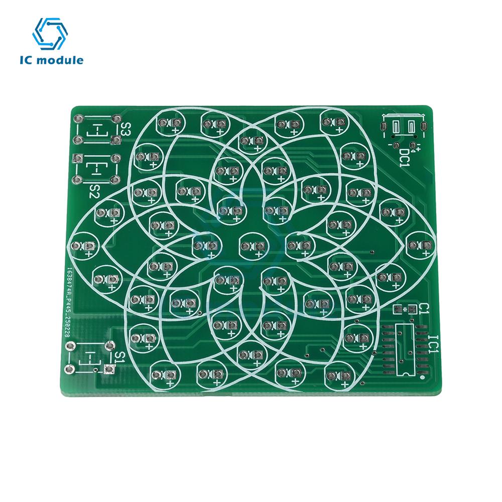 Kit Luce Elettronica Fai-da-te Mulino a Vento Acqua che Scorre - 43 LED Display Multi-Modello, Progetto di Saldatura Pratica 5V per Principianti
