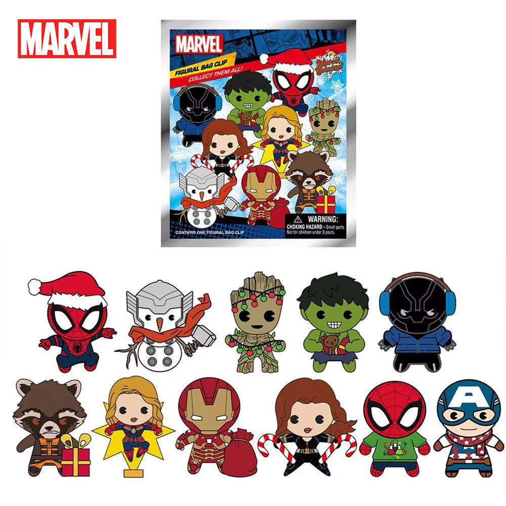 1 Stück Marvel Offiziell Lizenziert Avengers 3D Figur Blind Box Schlüsselanhänger Anime Figur Langlebiger Schlüsselanhänger Anime Sammler Rucksack Kering