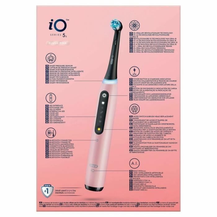 Brosse À Dents Électrique - Oral-B - IO 5S - Rose - Rechargeable - Mixte
