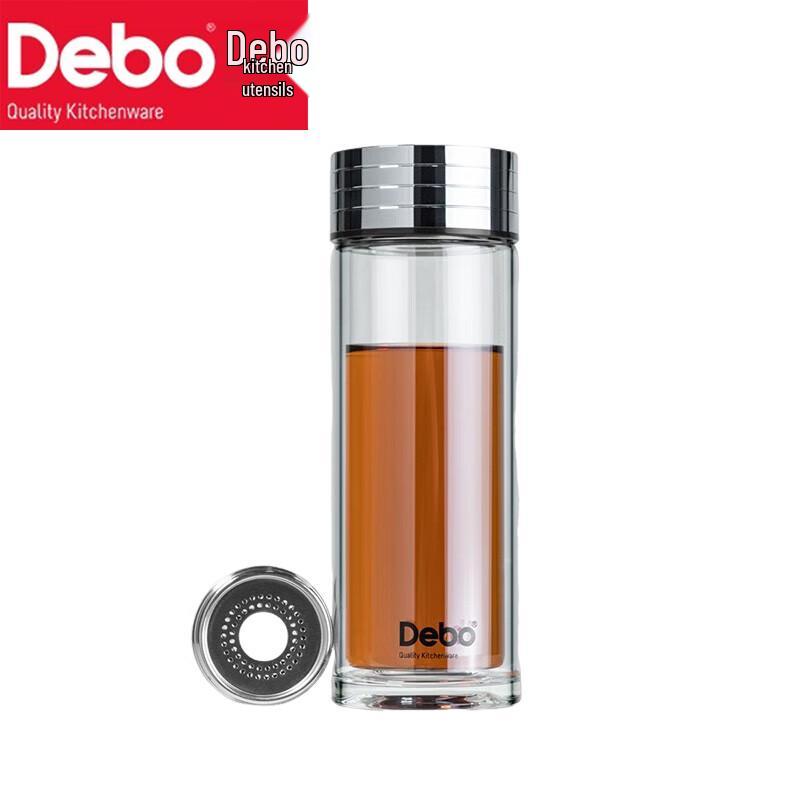 Debo Alonso 350ml Magnetic Double-Layer Glass Office Cup