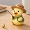 Duck Figurine with Hat Cute Statue Miniature for Tabletop