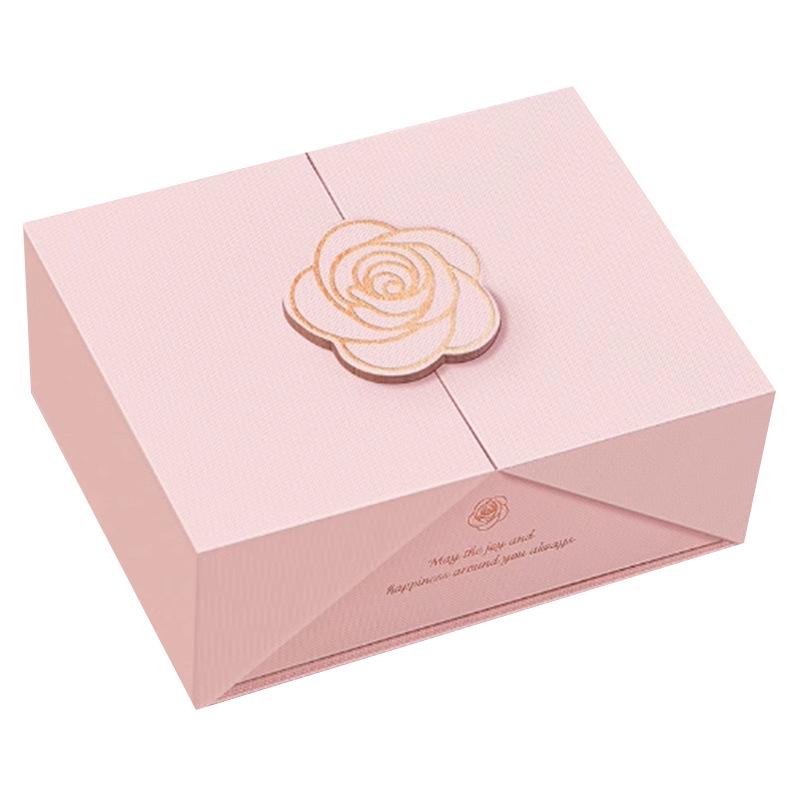 In-Stock Pink Flip-Top Gift Packaging Box for Perfume, Lipstick, and Skincare