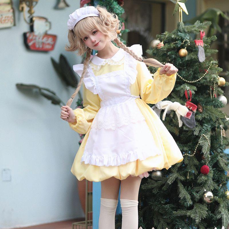 Original Lolita Christmas Maid Costume Cross-Border Amazon Cute Maid Cosplay Performance Costume