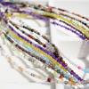 Handmade Original Jewelry Faceted Colored Natural Stone Beaded Necklace Stacked With Very Fine Collarbone Chain 772