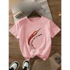 T-shirt da Donna a Maniche Corte con Peperoncino Rosso e Slogan Stile Vintage Famoso
