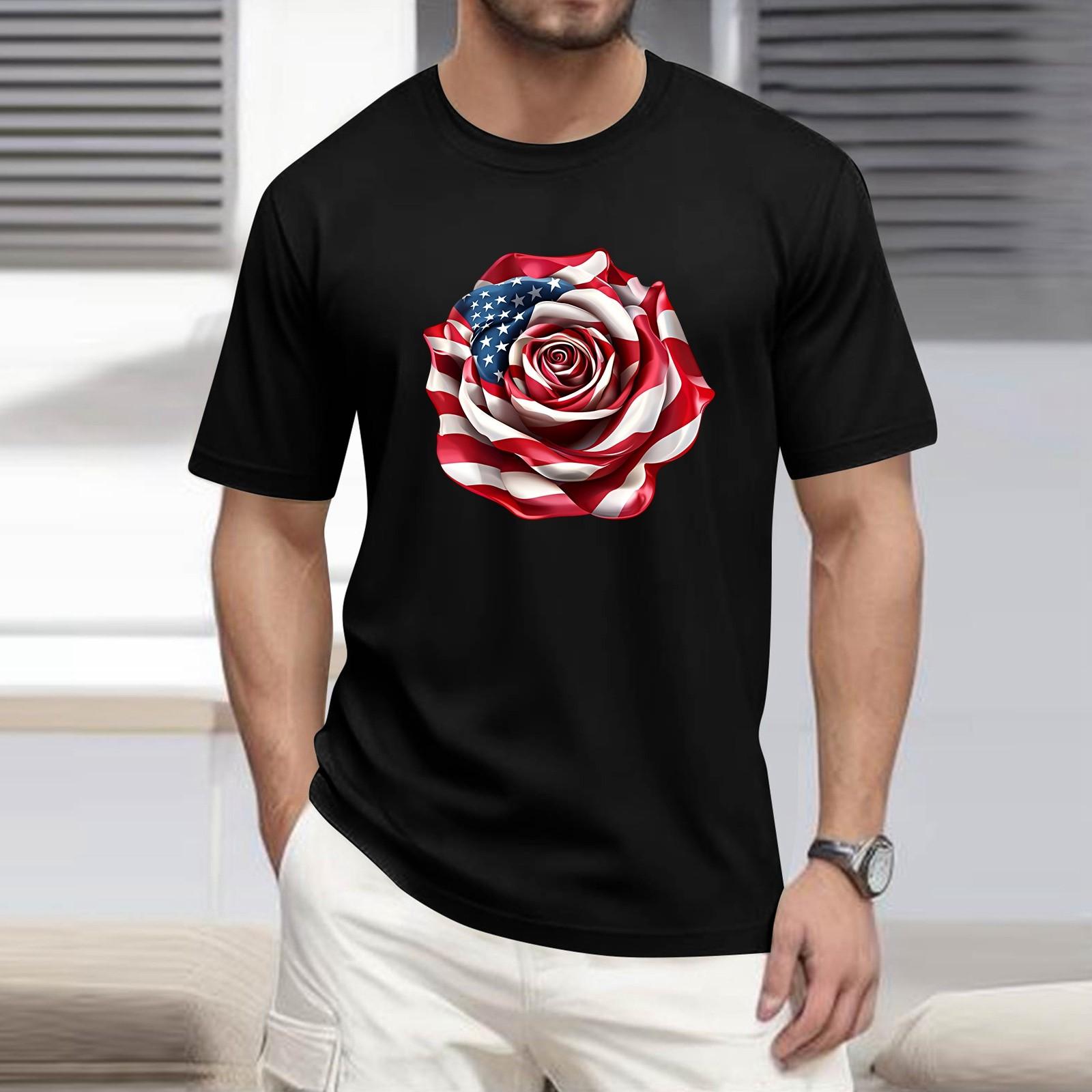 

Мужская футболка с принтом, короткий рукав, повседневный, выходного дня, модный, с круглым вырезом XL чёрный