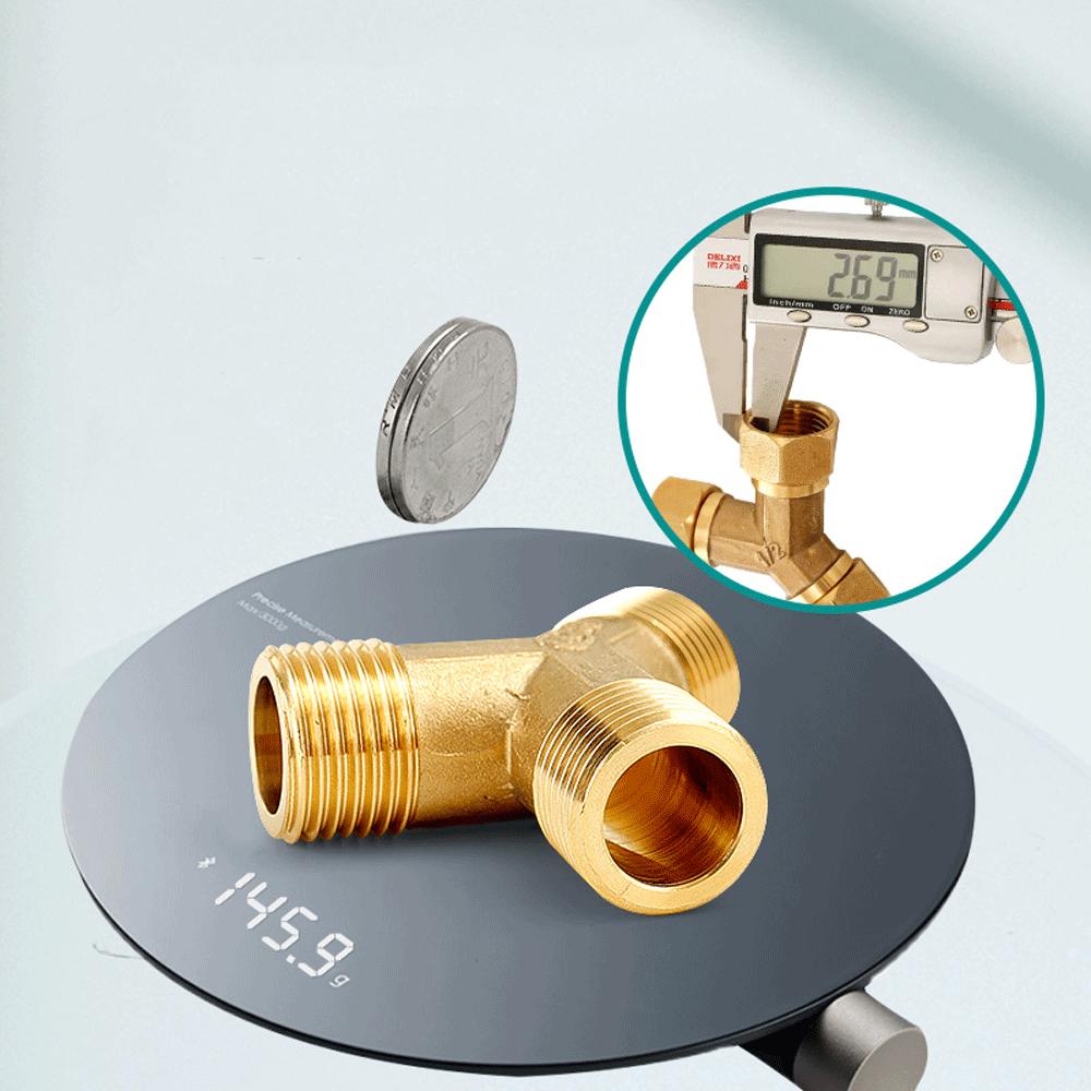 Raccordo a Y in ottone H58 Filettatura BSPP da 1/2" 3/4" Riduttore equalizzatore Giunto di unione ispessito Adattatore per acqua/gas Connettore