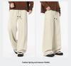 Men's American Style Casual Drapey Trousers: Spring/Autumn Loose Wide-Leg Sports Pants