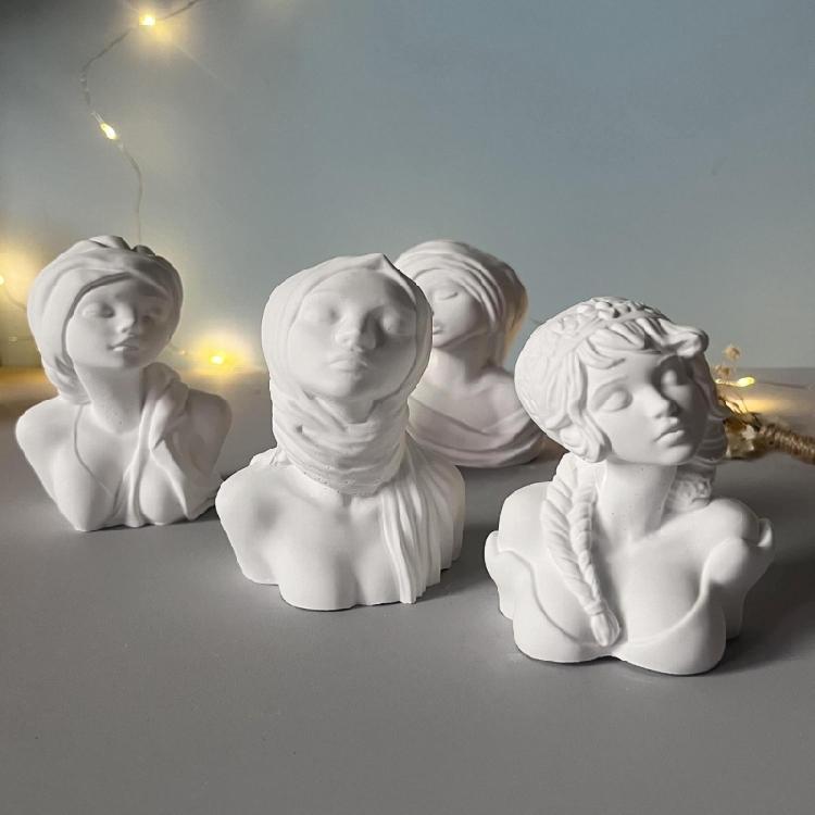 Female Figurine Silicone Molds for Candle Soap Goddess Statue Silicone Molds Gypsum Silicone Molds for Home Decoration