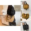 Stylish Large Capacity Women's Tote Bag Retro Solid Color Shoulder Crossbody Purse
