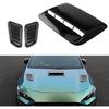Car Hood Air Flow Vent Decorative Kit Modification Hood Scoop with Side Vents 3pcs (Black)