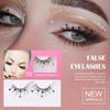 False Eyelashes Makeup Tools Natural Long Thick Volume Eyelashes Beauty Fluffy Eyelashes Sequin Flower Christmas  Eyelash Party Eyelashes
