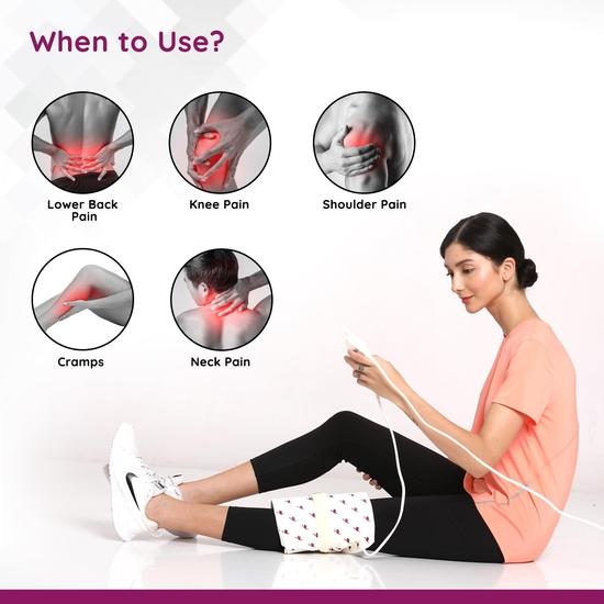 Flamingo Orthopaedic Electric Heating Pad | Heat Belt with Temperature Controller | Pain Relief Heating Belt for Lower Back, Regular