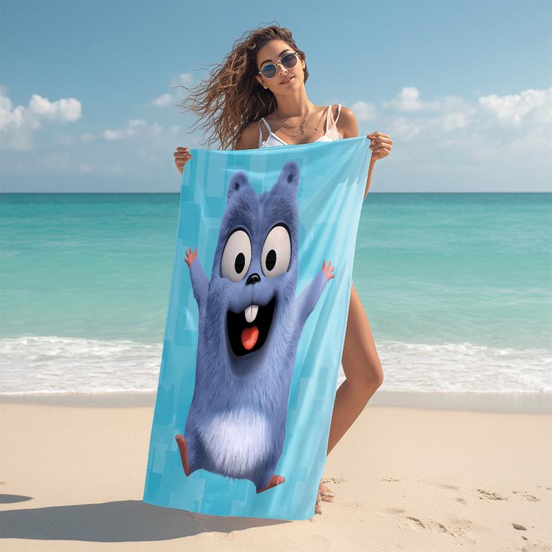1Pc Bear Friends Adventure Beach Towel Microfiber Beach Towel Thin Absorbent For Beach Swimming Yoga Bath Sports 0917190