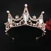 New Baroque Bridal Large Crown Popular Alloy Rhinestone Silver Crystal Tiara Headband Crown