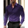 Camicia da uomo casual da lavoro a maniche lunghe stampata Camicia formale con bottoni Autunno Inverno Primavera Estate Maniche lunghe con polsini