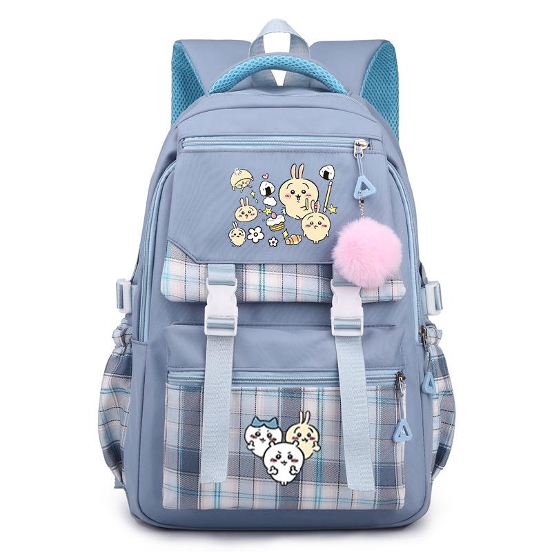 Jiikawa Wow School Bag New Chiikawa Girls Backpack for Primary and Secondary School Students Cute College Style Backpack