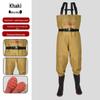 Heavy-Duty Waterproof Overalls: Thick, Wear-Resistant Half-Body Waders for Aquaculture.
