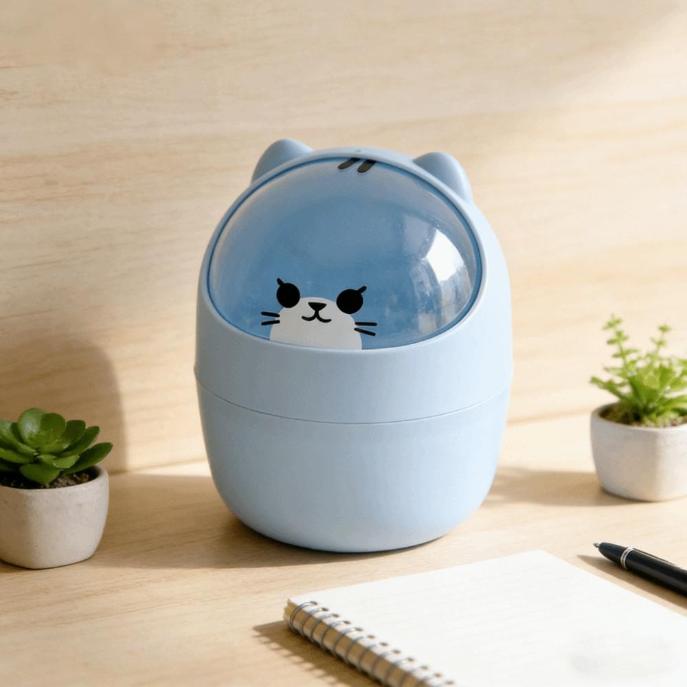 Flip Lid Wastebasket with Lid Waterproof Small Garbage Can  Workers in the workplace