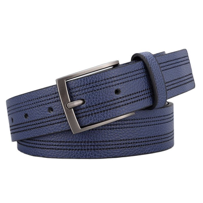 Men'S Belt Zinc Alloy Button Head Pin Buckle Belt Business Casual Belt Men'S Belt