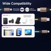 USB to USB C Cable, LED Light Up for Camping,100W Fast Charging, RGB Breathing Charger Cord for iPhone 16 15 Galaxy S10 S10+, LG V30, and More