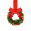 Durable Polyester Cabinet Ribbon Garland Realistic Berries Holiday Bow Ornament  Fireplace Mantel