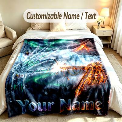 Outros Designs Semelhantes Tema Cobertor Personalizado Nome e Texto Personalizados Manta Macia Quente Decoração de Casa