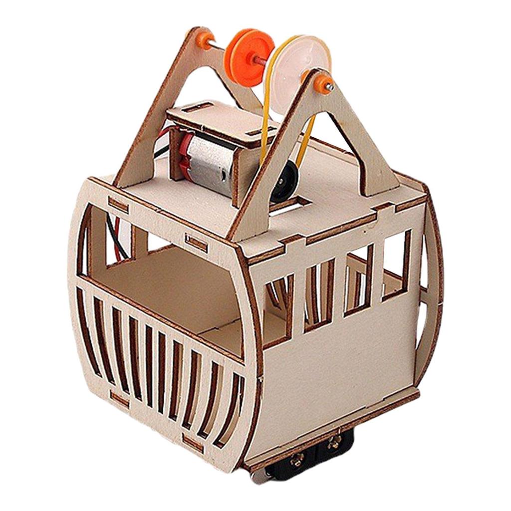 DIY Wooden Science Experiment Model Kits Stem Sightseeing Cable Car Educational Toys for Teens
