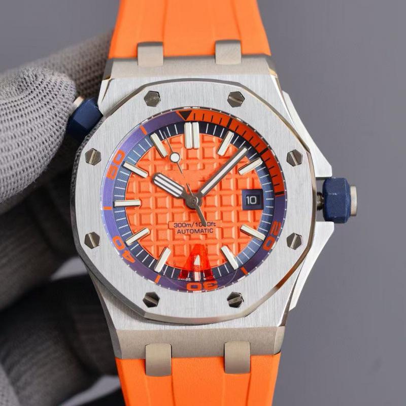 Мужские автоматические водонепроницаемые часы Royal A Oak P Series со светящимся циферблатом - Модель 15720 Offshore