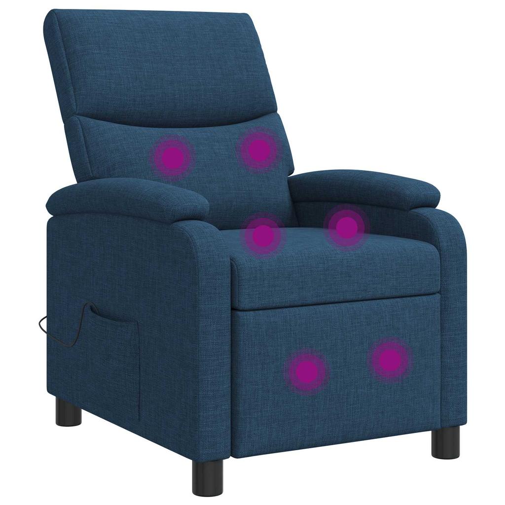 Massage Relax Chair Blue Fabric
