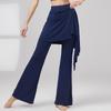 Women's Classical Dance Skirt Pants with Bell Bottoms and Drape Design