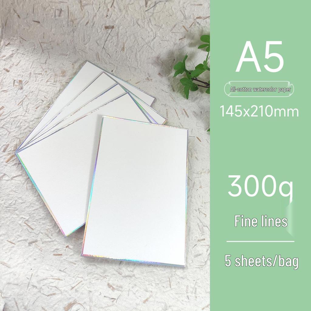 Zun Jue Square Watercolor Paper Sketchboard - Cotton Pulp Blank Bookmark for Watercolor, Marker, Signature, and Anime.