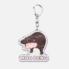 Funny Baby Hippo Cute Keychains Keyring for Accessories Bag Moo Deng Meme Pendant Keyring Jewelry Fans Gifts