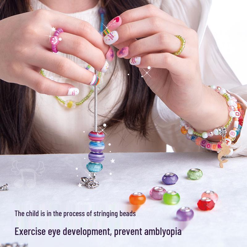 Children's Beaded Jewelry DIY Set: Princess Playhouse Toy for Girls' Birthday Gift