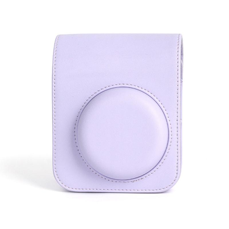 Soft Mini Camera Case Bag PU Leather Cover with Shoulder Strap For  Instax Mini 12 Instant Camera Case