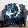1pc Moon Skull Blanket, Lightweight Flannel Throw Blanket for Sofa, Bed, Travel, Camping, Living Room, Office, Couch070