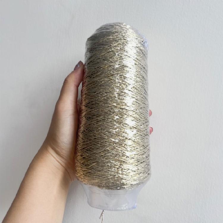 200g/Roll Metallic Crochet Thread for Making Handbag, Purse, Clothing Embellishments, Knitting Thread Yarn