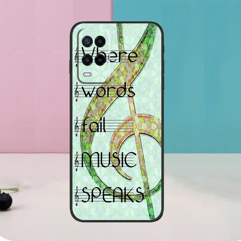 Music Note Musical Treble Clef Case For Oppo A40 A60 A80 A76 A96 A16 A17 A57 A18 A38 A58 A78 A98 A15 A54 A74 A94 A6 A5 Pro