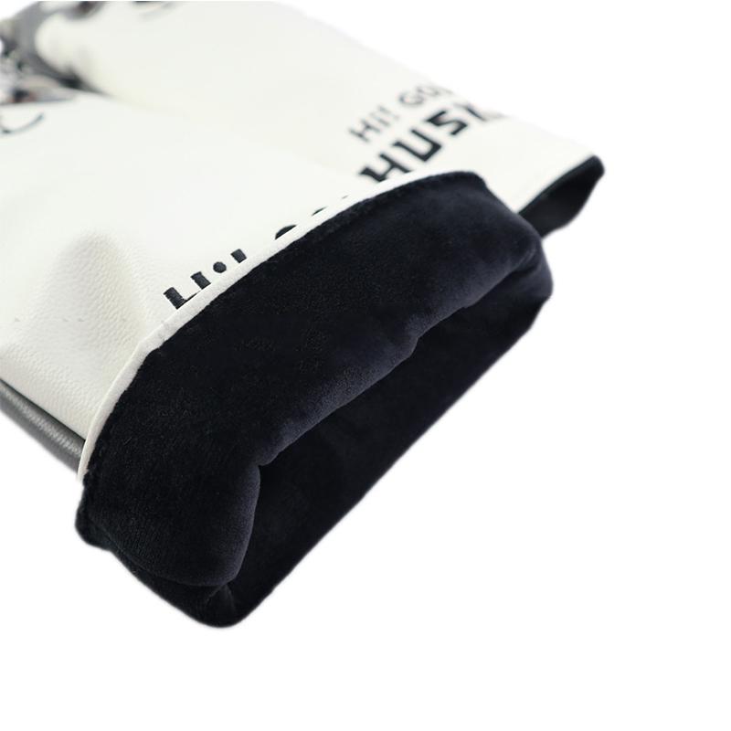 Golf Head Cover Waterproof Cute Dog Shaped Golf Head Protector PU Super Fleece Golf Putter Cover for Outdoor