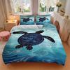 3pcs Ocean Turtle Soft Comfortable Bedding set, For Bedroom, Guest Room And Dorm, All - Season Use, High-Definition Printing168