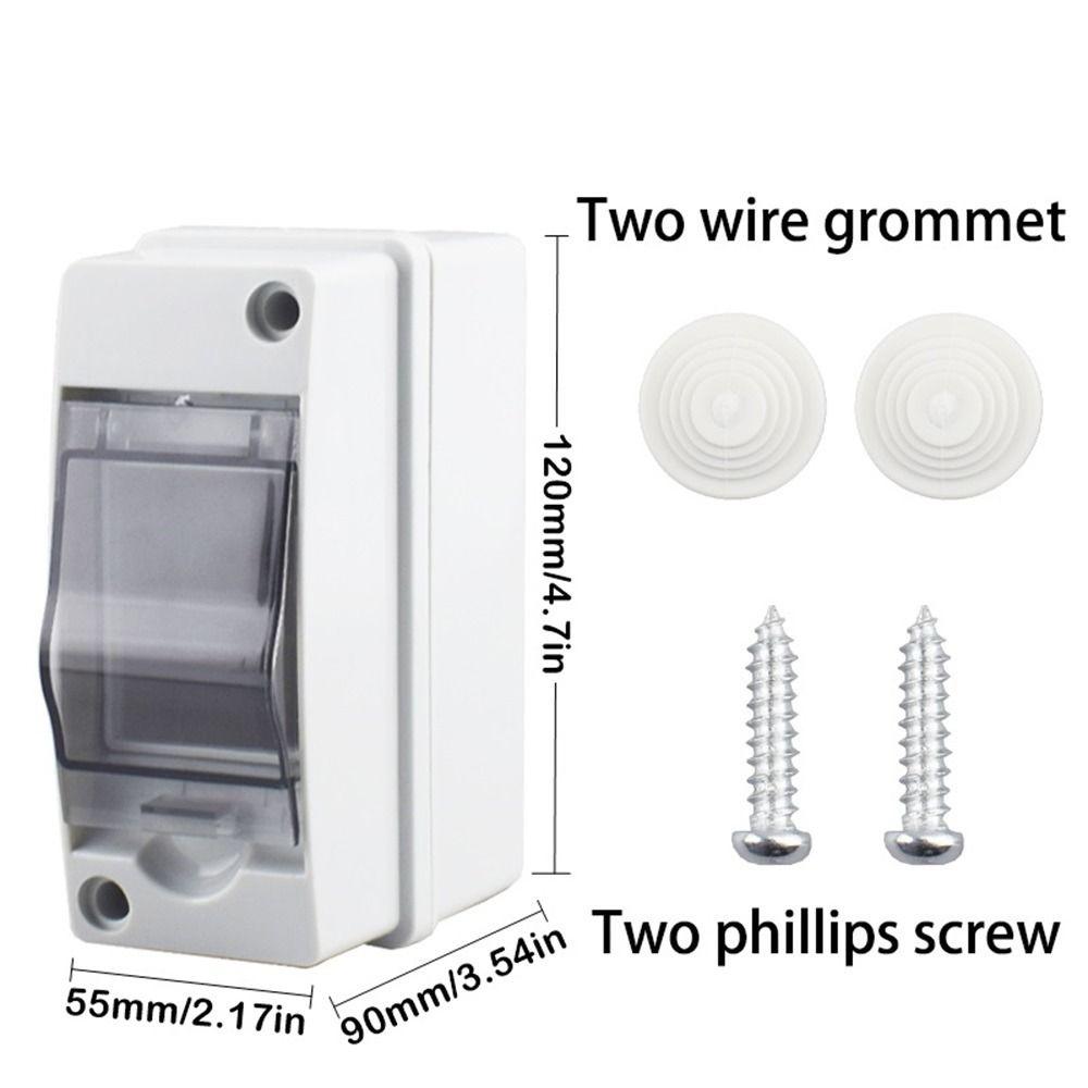 1Pcs 2 Way Breaker Box IP65 Waterproof Solar Junction Box Durable Air Switch Box  for 2P Breaker