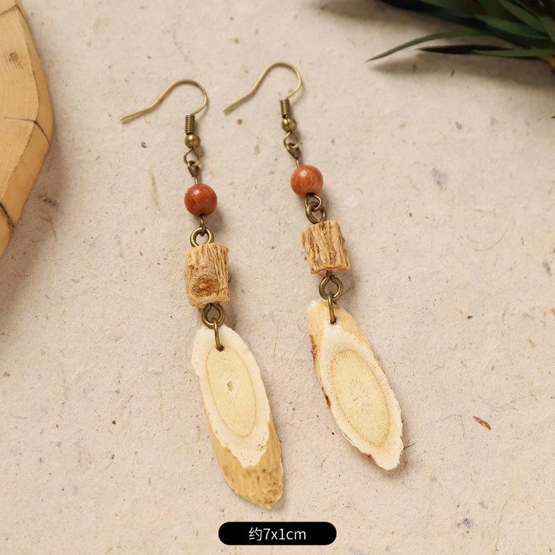 Original Design Traditional Chinese Medicine Plant Earrings Retro Literature Natural Fruit Handmade Long Earrings Women