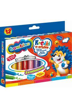 Stick crayons 12 colors bambino standard mix