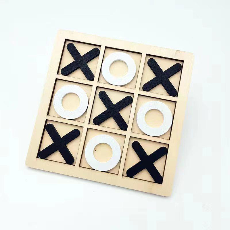 Wooden Tic-Tac-Toe Educational Game for Kids - Enhance Logical Thinking and Enjoy Entertaining Battles