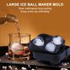 4/6 cavity silicone ice hockey tray, reusable round ice cube mold, perfect tool for frozen cocktails in kitchen bars