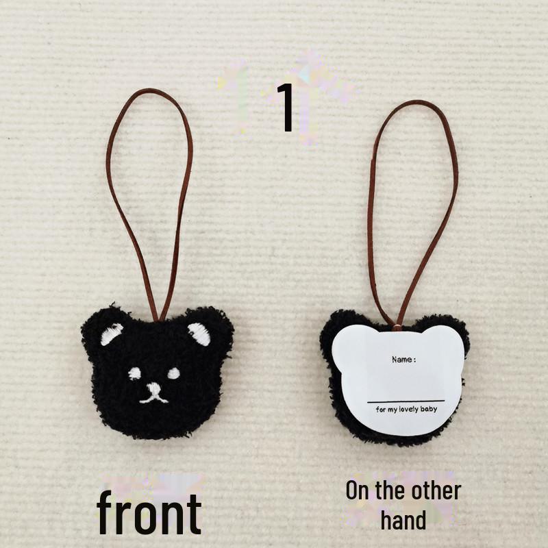 Korean-Style Cute Bear Doll Bag Pendant & Children's Name Tag Keychain