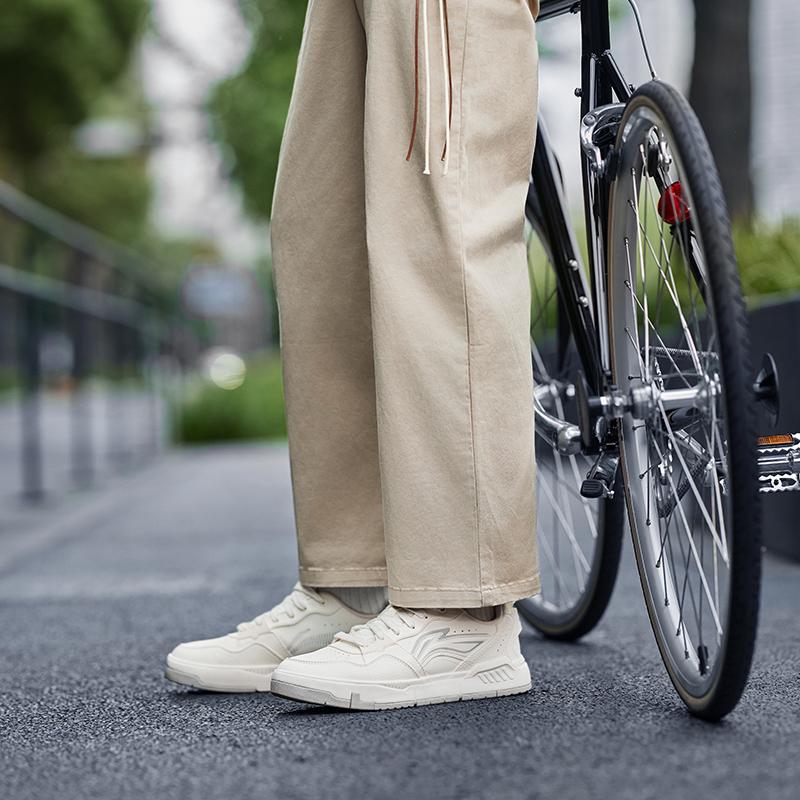 Li Ning Original Era Slip Resistant Cushioning Abrasion Resistant Breathable Height Increasing Low top Skateboard Shoes AGCU337-3